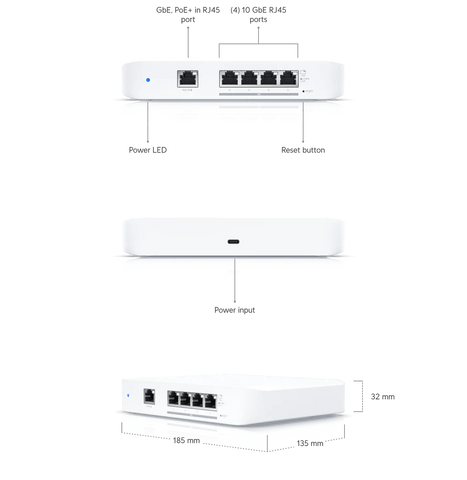 Ubiquiti Networks UniFi Switch Flex XG 4-Port 10G Managed Network Switch