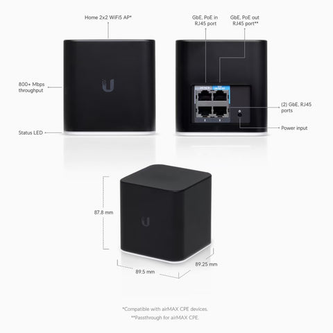 UBIQUITI airCube-ISP - airMAX Home Wi-Fi Access Point (ACB-ISP)