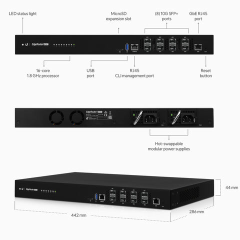 [ER-8-XG] Ubiquiti Networks EdgeRouter Infinity  8-Port 10G SFP+ Router