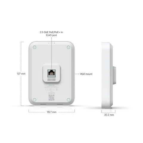 [U7-IW] Ubiquiti UniFi U7 In-Wall Dual-Band Wireless Access Point