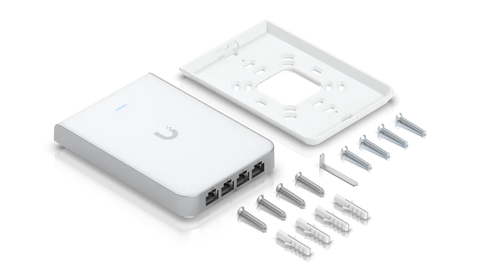 Ubiquiti Networks UniFi U6 In-Wall Dual-Band Wi-Fi Access Point & 4-Port PoE Compliant Gigabit Switch